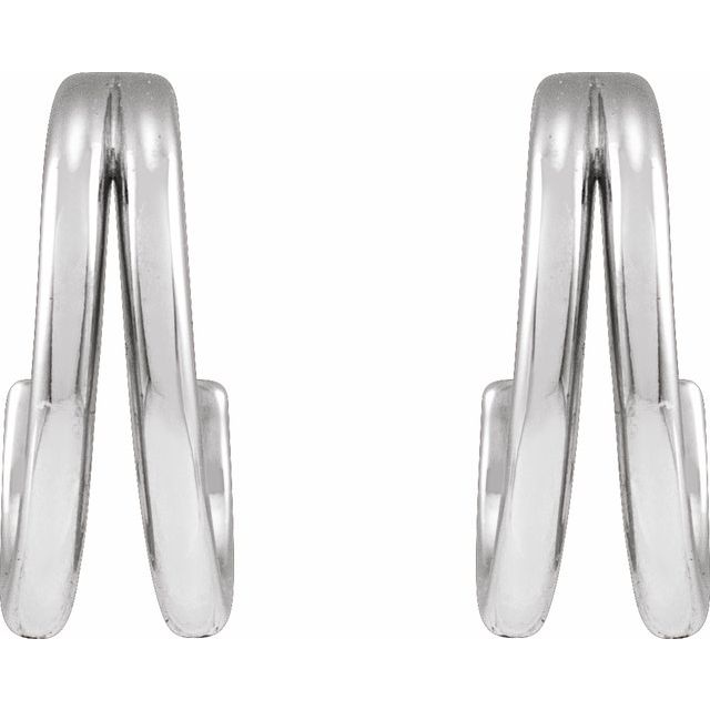 Sterling Silver 13 mm Huggie Hoop Earrings