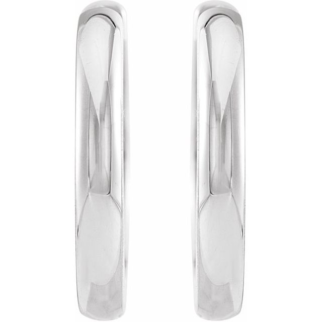 Sterling Silver 17 mm Hinged Hoop Earrings