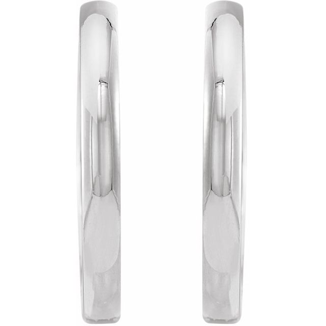 Sterling Silver 20 mm Hinged Hoop Earring