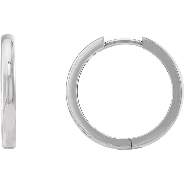 Sterling Silver 20 mm Hinged Hoop Earring