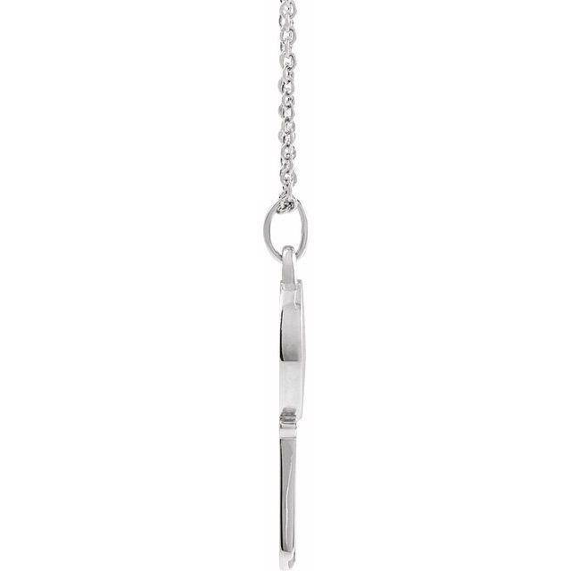 Sterling Silver Engravable Key 16-18' Necklace