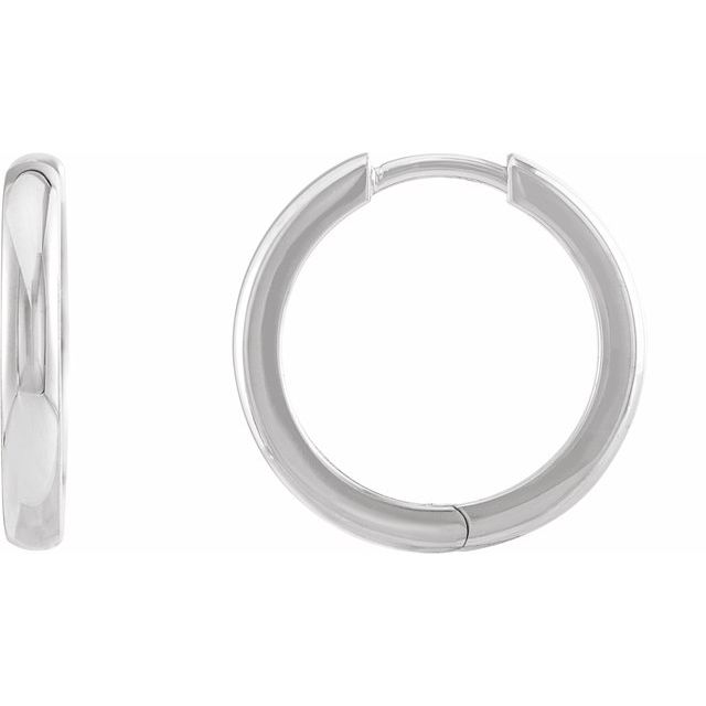 Sterling Silver 17 mm Hinged Hoop Earrings