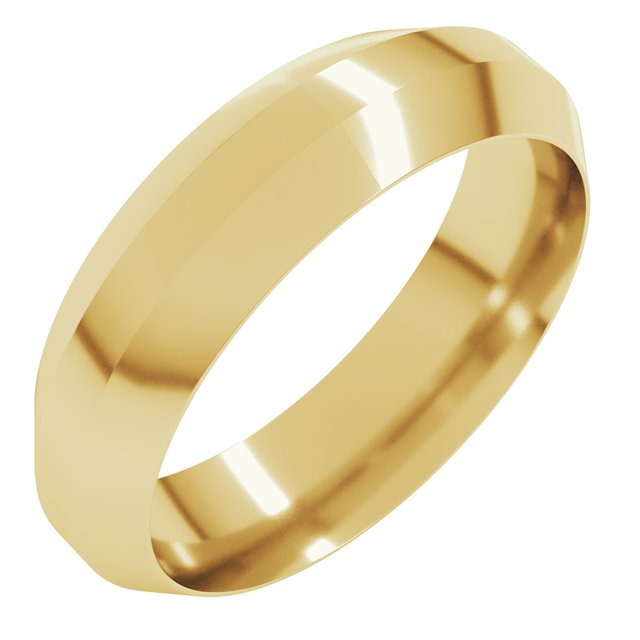 18K Yellow 6 mm Trapezoid Band Size 10