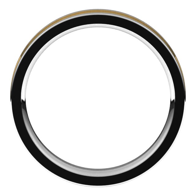 14K White/Yellow Flat Band Size 9