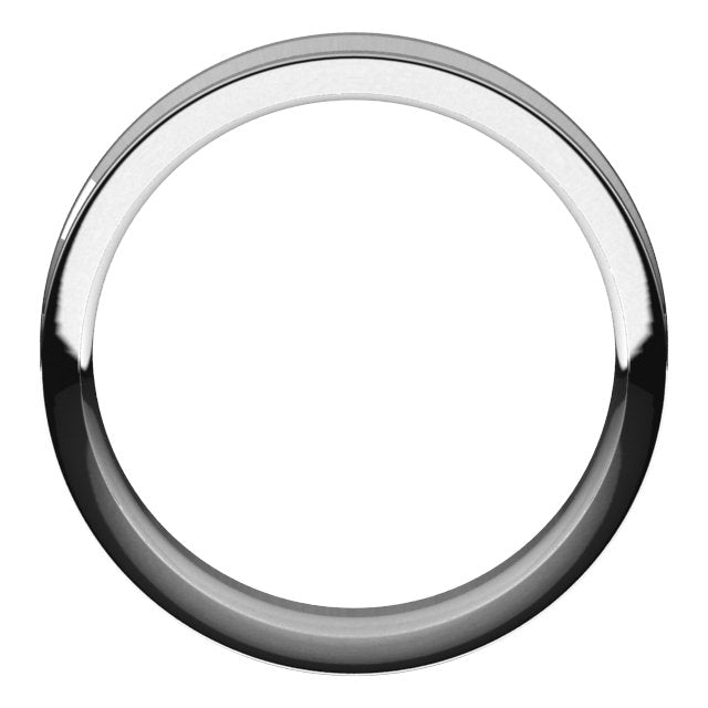 14K White 6 mm Reversed Knife Edge Band Size 10