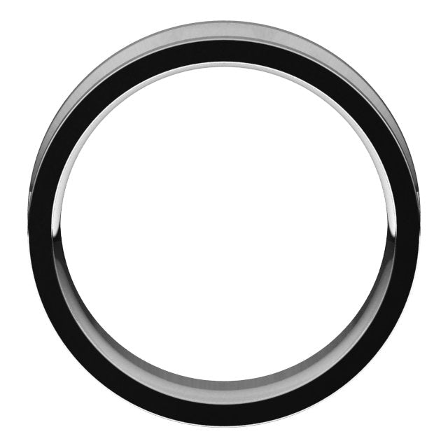 14K X1 White 8 mm Reversed Knife Edge Band Size 10.5