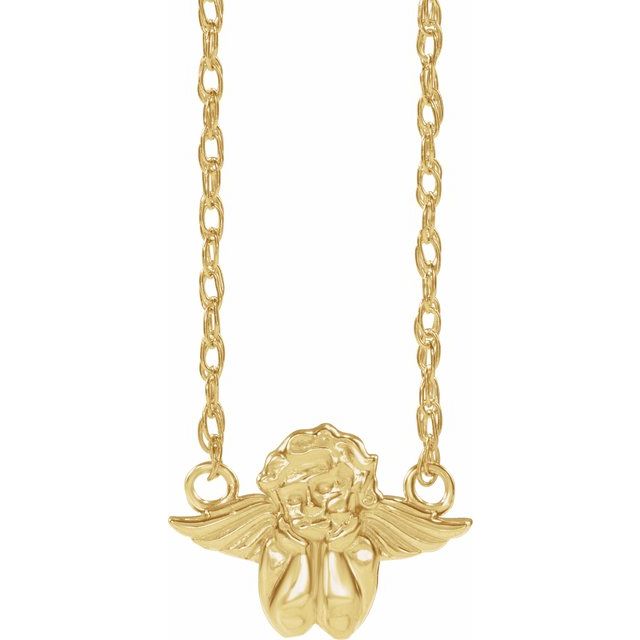 14K Yellow Cherub 16' Necklace
