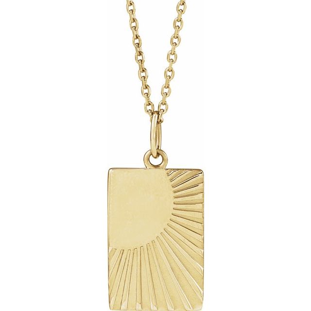 14K Yellow Sun 16-18' Necklace