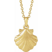 14K Yellow Shell 16-18' Necklace