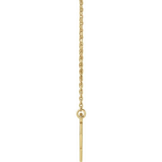 14K Yellow Engravable Interlocking Circles 18' Necklace
