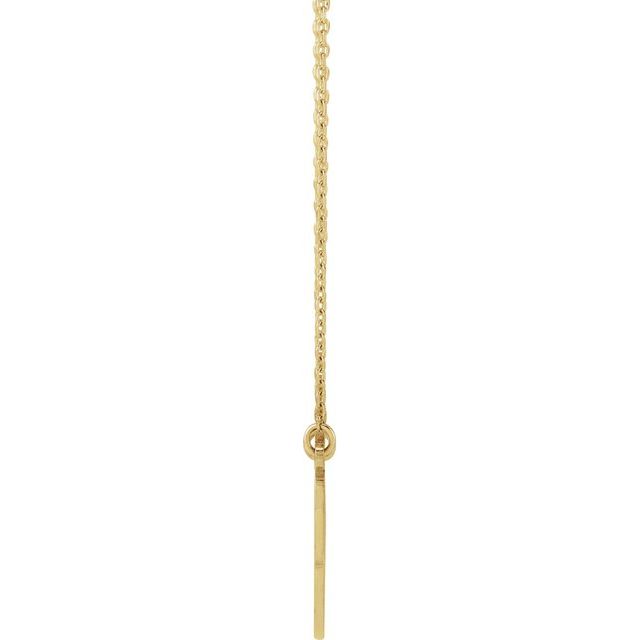 14K Yellow Engravable Interlocking Circles 18' Necklace
