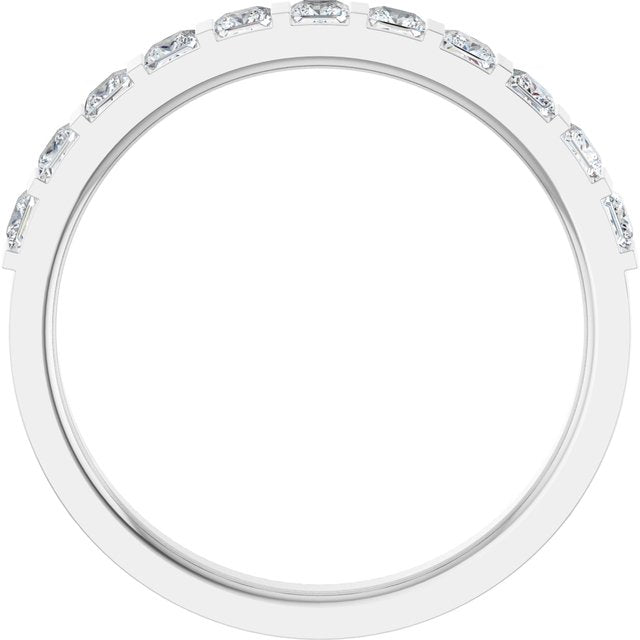 14K White 1/2 CTW Natural Diamond Anniversary Band