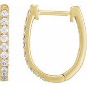 14K Yellow 1/3 CTW Lab-Grown Diamond Hoop Earrings