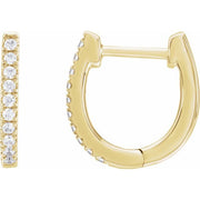 14K Yellow 1/6 CTW Lab-Grown Diamond Hoop Earrings