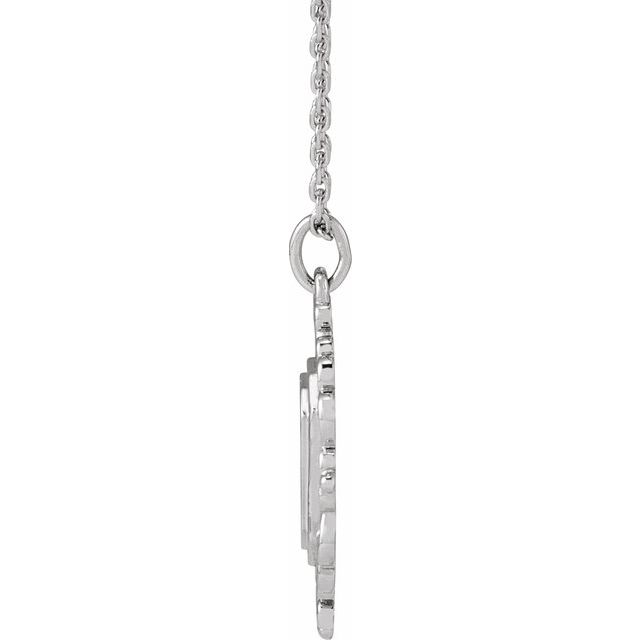 Sterling Silver Engravable Scroll 16-18' Necklace