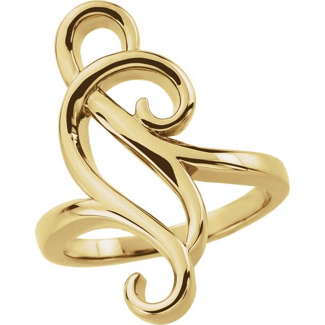 14K Yellow Freeform Ring