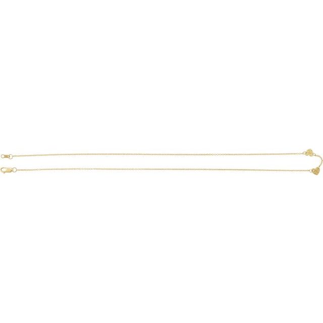 14K Yellow 2-Heart Engravable Family 16' Necklace