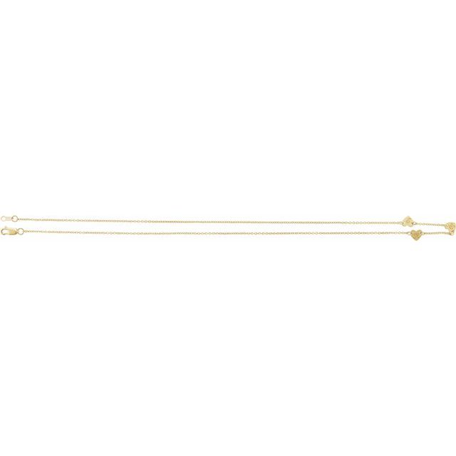 14K Yellow 3-Heart Engravable Family 16' Necklace