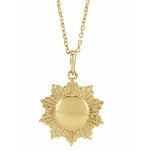 14K Yellow Sun 16-18' Necklace