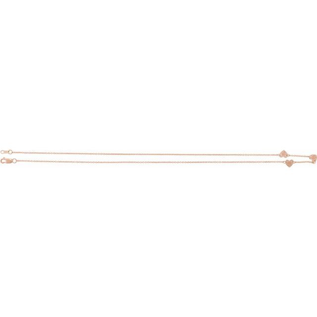 14K Rose 3-Heart Engravable Family 16' Necklace