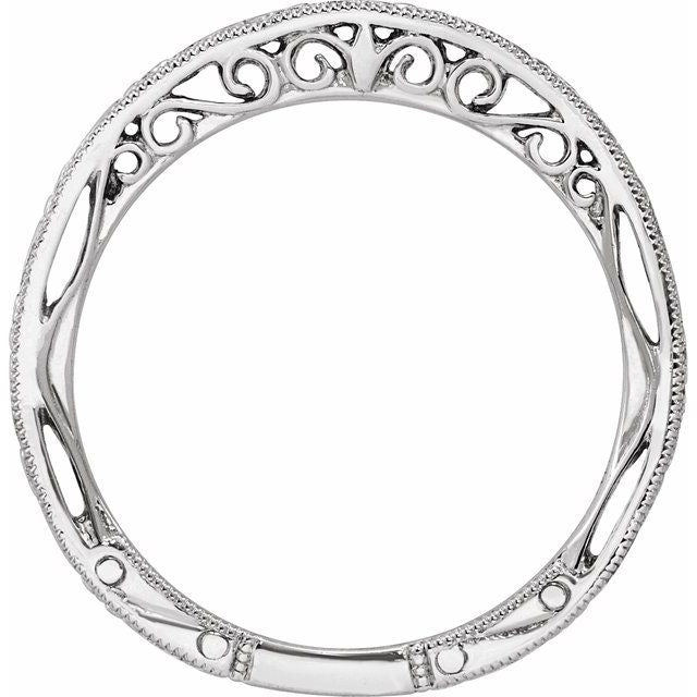 14K White Matching Band