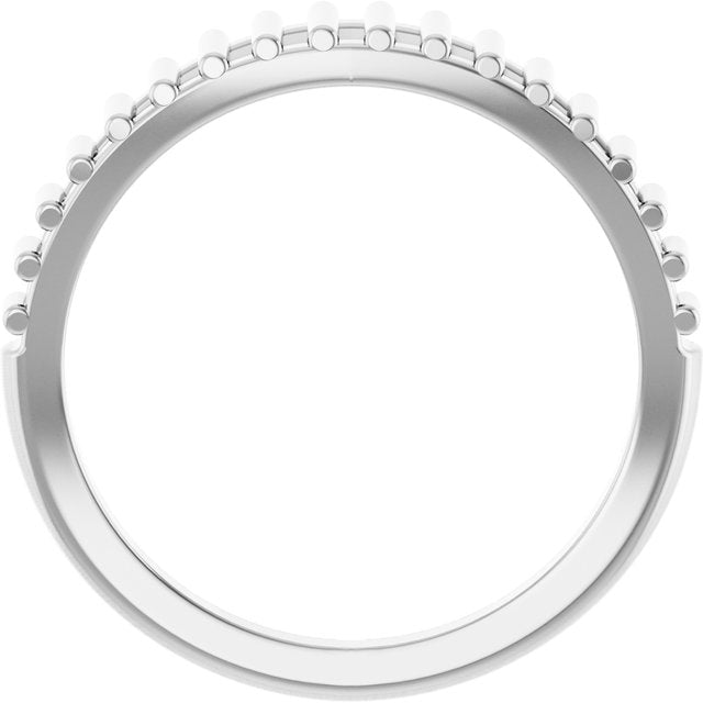 14K White Deco Cutout Ring