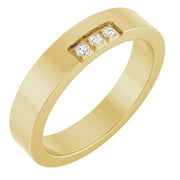 14K Yellow .04 CTW Natural Diamond Band