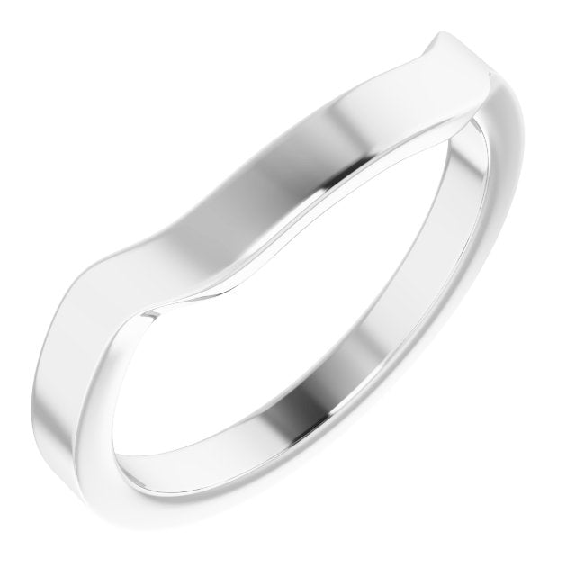 14K White 6.2x3.5 mm Contour Matching Band