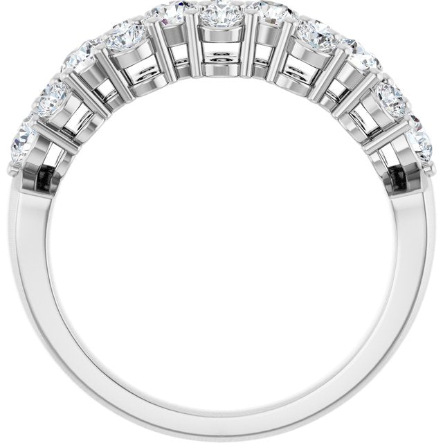 14K White 1 CTW Lab-Grown Diamond Anniversary Band