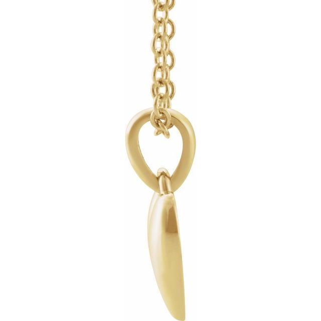14K Yellow Youth Heart 15' Necklace