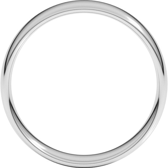 14K White 6 mm Comfort-Fit Lightweight European-Style Band Size 9.5