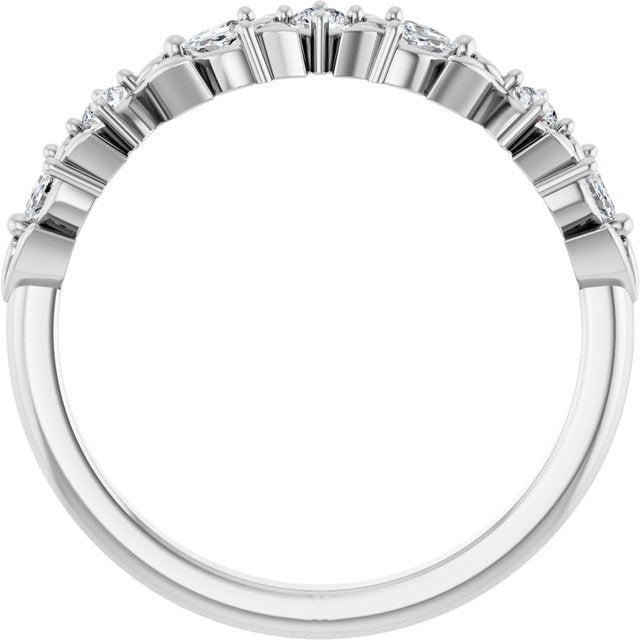 14K White 1/4 CTW Lab-Grown Diamond Anniversary Band