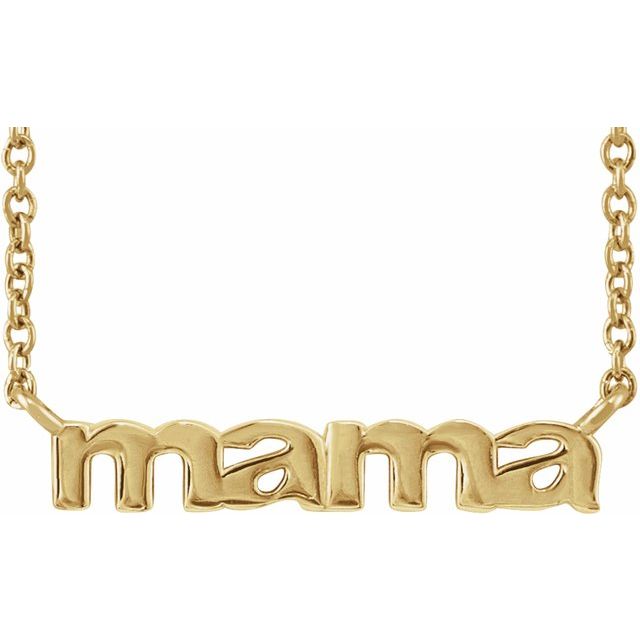 14K Yellow Mama 18' Necklace