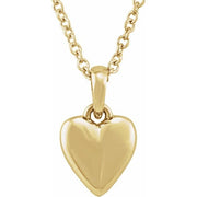14K Yellow Youth Heart 15' Necklace