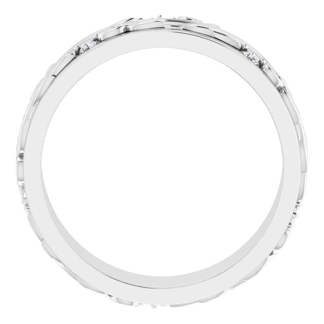 14K White 1/4 CTW Natural Diamond Band Size 12