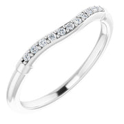14K White .07 CTW Natural Diamond Matching Band