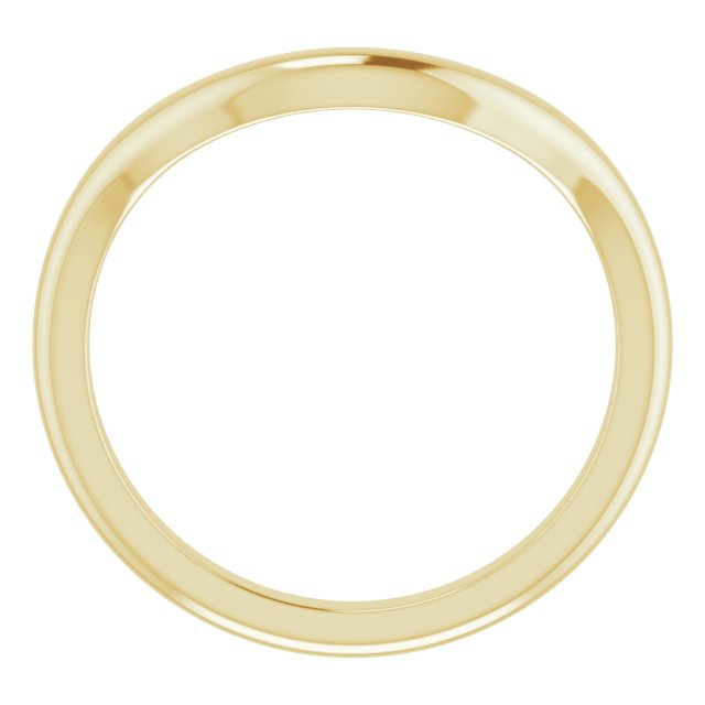 14K Yellow Band for 9.4 mm Round Ring