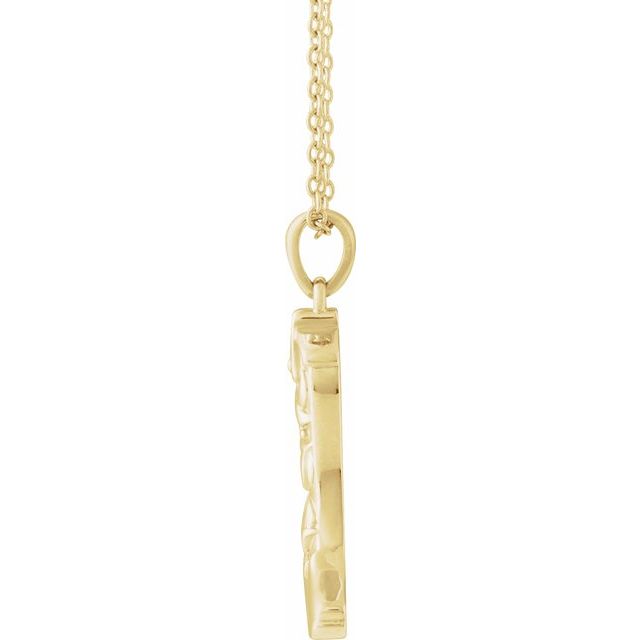 14K Yellow Western Boot 16-18' Necklace