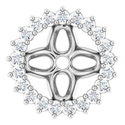 14K White 1/6 CTW Natural Diamond Earring Jackets