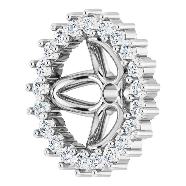14K White 1/6 CTW Natural Diamond Earring Jackets