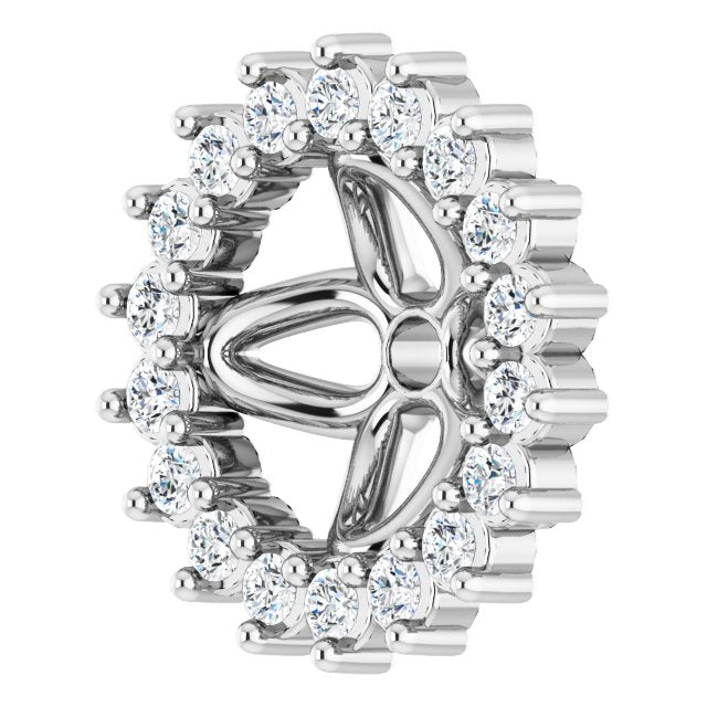 14K White 1/8 CTW Natural Diamond Earring Jackets