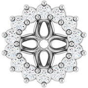 14K White 1/10 CTW Natural Diamond Earring Jackets