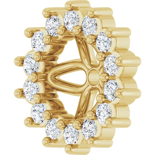 14K Yellow 1/10 CTW Natural Diamond Earring Jackets