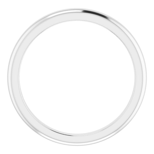 14K White Band for 6.5 mm Round Ring