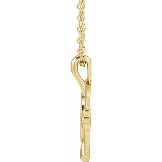 14K Yellow Engravable Sculptural 16-18' Necklace