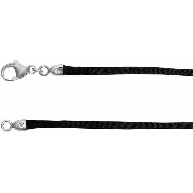 Black 2.25 mm Silk 16' Cord