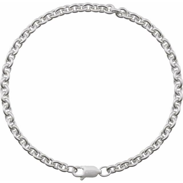 Sterling Silver 4 mm Cable 7' Chain