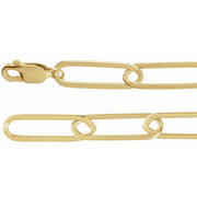14K Yellow 6.2 mm Paperclip-Style 18' Chain