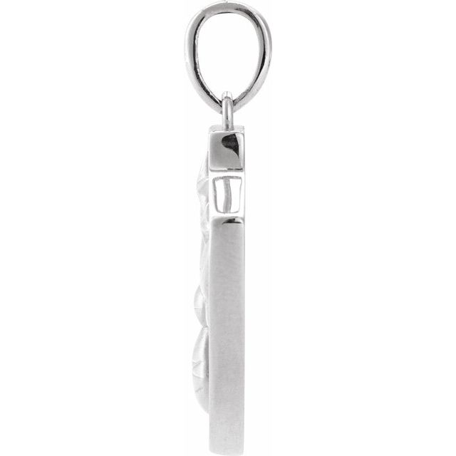 Sterling Silver Bee Shield Pendant