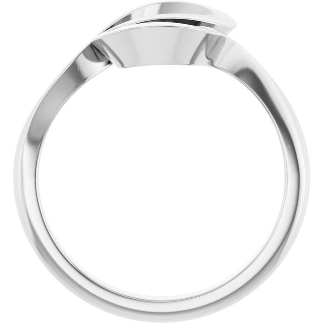 14K White Freeform Ring